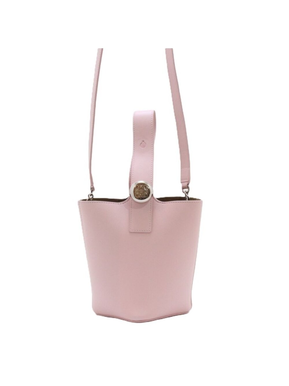 Loewe Pebble Bucketbag Mini Light Pink Leather Handbag